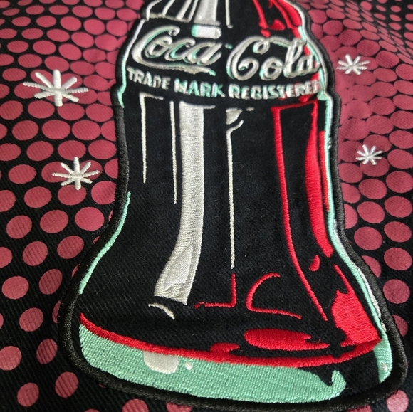 COCA COLA JH DESIGNS 2X RACING VARSITY RETRO EMBROIDERED JACKET - Picture 14 of 15